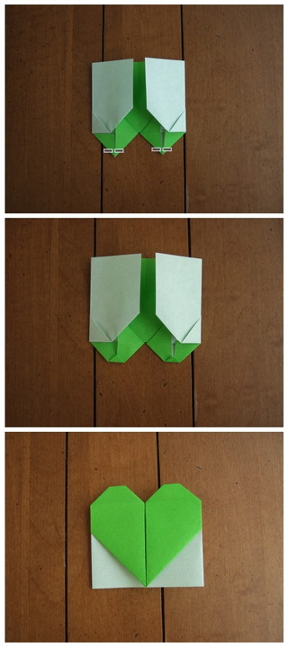 四つ葉のクローバーの折り方9